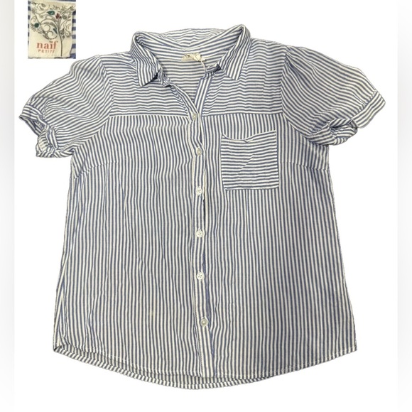 NAIF Other - NAIF Blue and White Striped Button Down Shirt